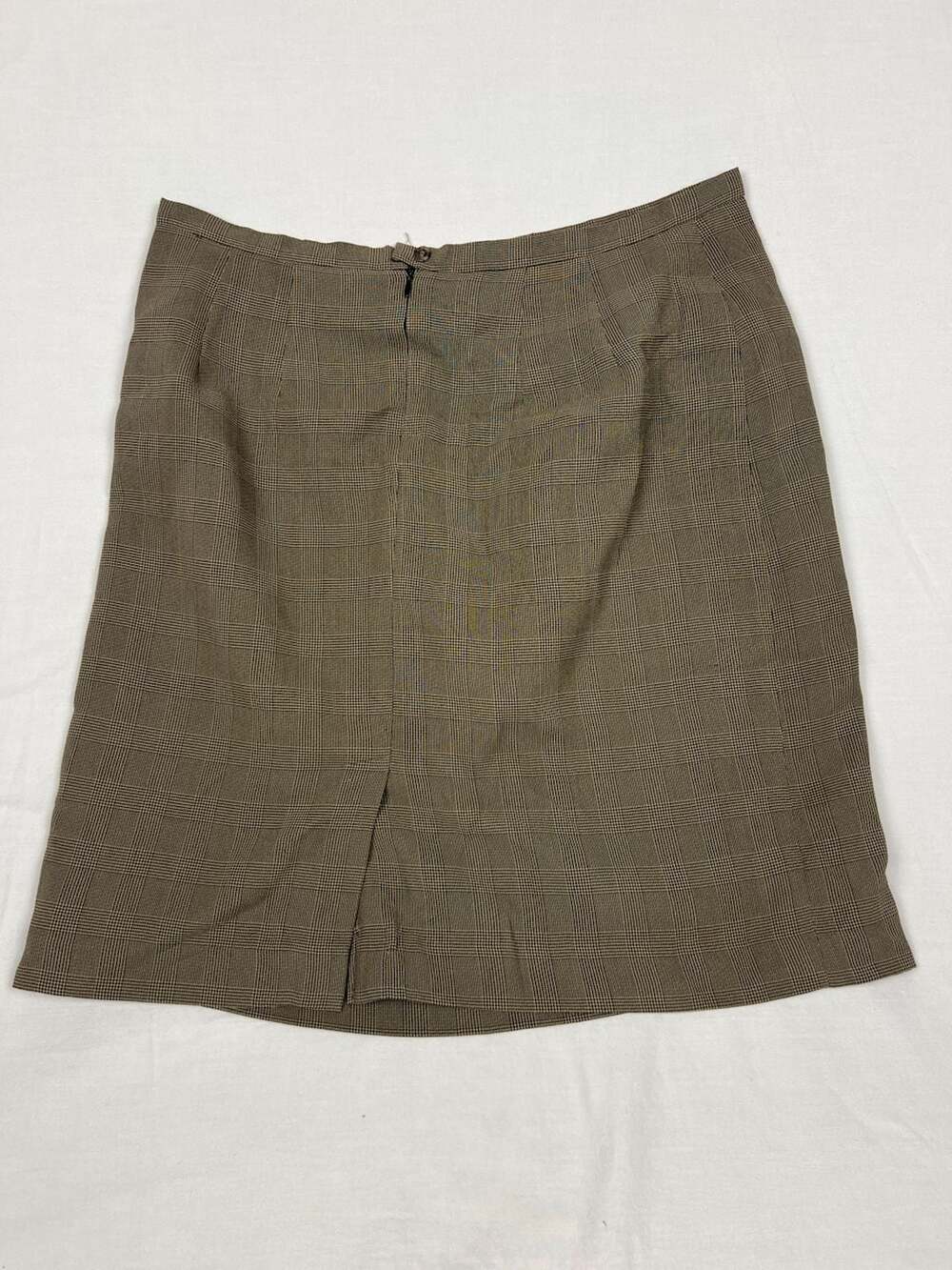 Harve Benard by Benard Holtzman Brown Plaid Glen Check Mini Skirt Size 16